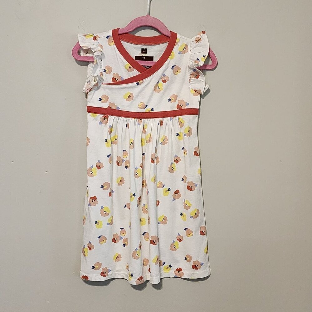 Tea Collection sz 4 summer dress short sleeve floral